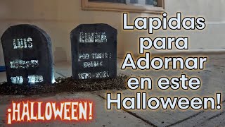 Como Hacer unas LAPIDAS PARA HALLOWEEN RECICLANDO CARTÓN 🧙‍♀️🧛‍♂️🧟‍♂️ [upl. by Uriel]