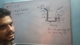 Manometer numerical 3  Fluid Statics [upl. by Notniw]