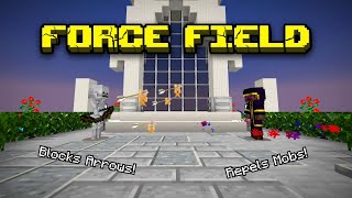 Simple Force Field with Commands Minecraft Bedrock Tutorial [upl. by Chapman]