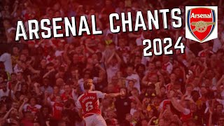 TOP 10 ARSENAL CHANTS 2024 WITH LYRICS  Gabriel Odegaard Saka and More [upl. by Adiaz]