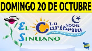 Resultados CARIBEÑA y SINUANO NOCHE del Domingo 20 de Octubre de 2024 CHANCE 😱💰🚨 [upl. by Helman]