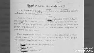 3 Study Design  Quasi experimental study design [upl. by Oinotnaesoj415]