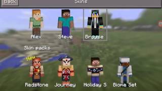 Minecraft pe how to get a custom skin using skindex [upl. by Gies]