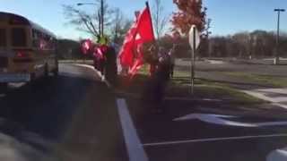 Hingham High Dance Team Dads kickline competition send off [upl. by Oicnedurp]