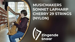 Musicmakers Sonnet lapharp cherry 29 strings nylon [upl. by Arodnahs101]