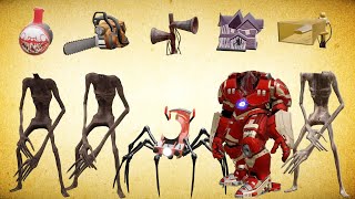 WRONG HEADS CHO CHO CHARLES SIREN HEAD CHAINSAW HULKBUSTER SIREN HEAD SCARY HOUSE THUNDERBOLT [upl. by Ijat]