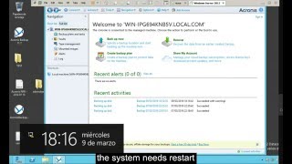 ACRONIS ACTIVE DIRECTORY BACKUP AND RECOVERY 117 about WIN 2012 DC english subtitles [upl. by Amlev391]