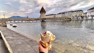 Little Istanbul Kebab Store Restaurant Review  LUZERN TRAIN STATION SWITZERLAND SWISS [upl. by Dorkus]