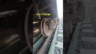 Smoothly wheels change railway track line shorts train [upl. by Bjorn]