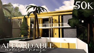 Bloxburg 50k Affordable Modern Mansion  Roblox  Speedbuild [upl. by Alyekahs512]