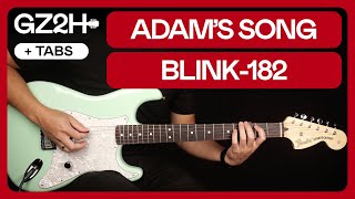 Adams Song Guitar Tutorial Blink 182 Guitar Lesson Rhythm  Lead [upl. by Lilah]