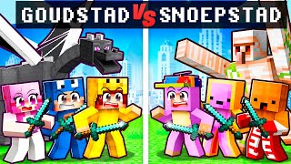 GOUDSTAD vs SNOEPSTAD Prank OORLOG Minecraft Survival [upl. by Nate]