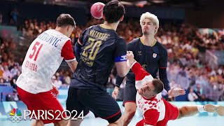 Croatia Japan play to LASTSECOND THRILLER in mens handball  Paris Olympics  NBC Sports [upl. by Ahsemed877]