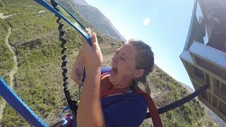 GIRL FREAKS OUT ON NEVIS SWING QUEENSTOWN NEW ZEALAND [upl. by Tannie]