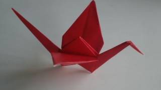 Origami Crane tutorial [upl. by Rochus187]