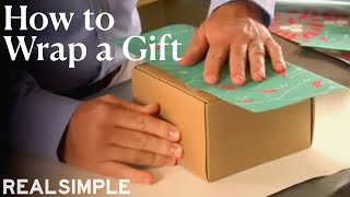 How to Wrap a Gift  Real Simple [upl. by Siraj602]