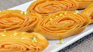 khaja recipe  bengali sweet  crispy khaja sweet recipe anchalkitchen [upl. by Kehr42]