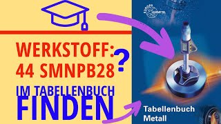 WIE FINDE ICH DEN EINSATZSTAHL 44SMnPb28 IM TABELLENBUCH   METALL [upl. by Murrell]