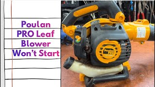 Poulan pro blower won’t start how to fix it [upl. by Enylcaj]