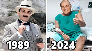 Agatha Christies Poirot 1989 Cast THEN and NOW 2024 All Actors Are Aging Horribly [upl. by Yntirb767]