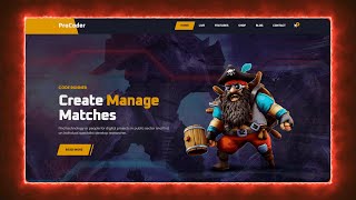 Create A Gaming Website using HTML and CSS  Step by Step Tutorial [upl. by Litch]