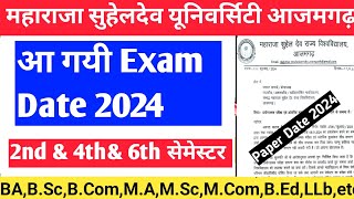 आ गया exam date Maharaja suheldev university azamgarh exam date 2024msdsu azamgarh exam news today [upl. by Ttelracs440]