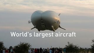 Worlds largest aircraft the Airlander 10 takes first flight [upl. by Zondra242]