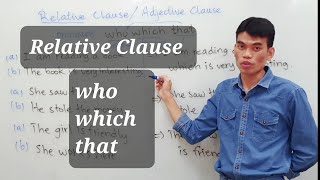 Relative Clause  Adjective Clause  Who Which That  English Grammar [upl. by Cutlip]