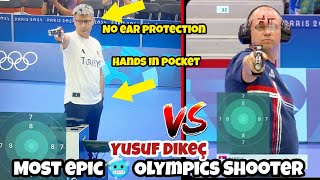 Turkish shooter Yusuf Dikeç Won Olympic SILVER MEDAL in Air Pistol without Any Gear amp Hand in Pocket [upl. by Nerua]