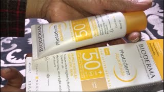 BIODERMA PHOTODERM MAX AQUAFLUIDE SPF 50 TINTED SUNSCREEN ✨❤️ [upl. by Monroe584]