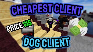 Cheap Client Destroying Hypixel w Dog Client  Jump Scaffold Strafe 3s Motion Disabler [upl. by Stoffel]