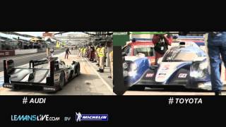 Audi vs Toyota  2013 Le Mans 24 Hours  LeMansLivecom [upl. by Ahsaet928]