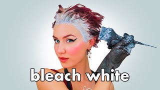 Bleaching my hair White PART 1 [upl. by Oswal]