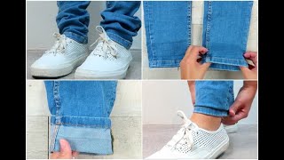 Jeans lungo Ecco come fare la piega in modo semplice e veloce [upl. by Belding]