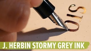 J Herbin Stormy Grey Ink [upl. by Dolphin]