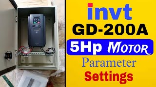 5hp invt good drive 200A basic parameter settinginvt parameter settinginvt GD 200a parameter set [upl. by Faruq]