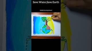 Save water save earth drawing shorts savewaterdrawing savewatersaveearth [upl. by Ursa]