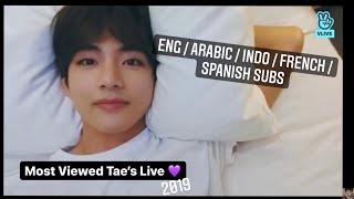 BTS Vlive V in Paris  Most Viewed Taehyungs Vlive  20190608 ENG SUB amp more [upl. by Boyt]