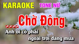 Karaoke Chờ Đông Tone Nữ Nhạc Sống Dễ Hát  Nguyễn Linh [upl. by Asira]