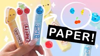 DIY mini stamps from PAPER ✨kawaii fruit stamps tutorial 2024 new  CUTE CRAFT SUMMER DAY 2 [upl. by Astera]