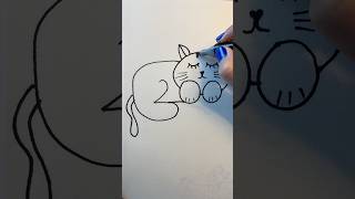 How to Draw a Cute Cat Simple Drawing Tutorial [upl. by Atillertse]