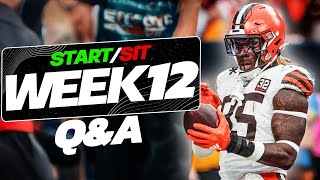 Week 12 StartSit Questions for Fantasy Football [upl. by Lole]