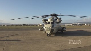 SIKORSKY CH53D Helicopter Sundown Ceremony USMC Hawaii 2012 [upl. by Ainerol74]