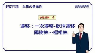 【生物基礎】 生物の多様性4 遷移：一次遷移・乾性遷移 陽樹林～極相林 （１１分） [upl. by Demmer]