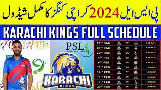 quotKarachi Kings Full Schedule Unveiled for PSL 2024  Karachi King All Matches Fixture  Date Time [upl. by Trebbor190]