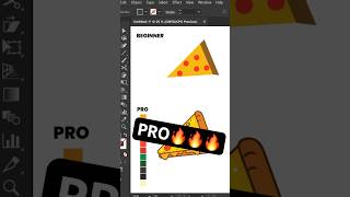 Pizza Illustrator Beginner vs Pro shorts vector logo graphicdesign illustrator adobe art [upl. by Virg]