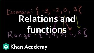 Relations and functions  Functions and their graphs  Algebra II  Khan Academy [upl. by Nylle]