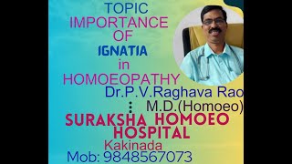 IMPORTANCE OF IGNATIA IN HOMOEOPATHY [upl. by Randene]