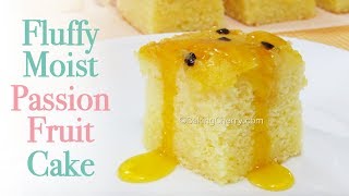 FLUFFY AND MOIST PASSION FRUIT CAKE  Baking Cherry [upl. by Anees567]