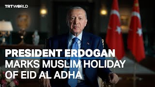 President Erdogan marks Muslim holiday of Eid al Adha [upl. by Laney597]